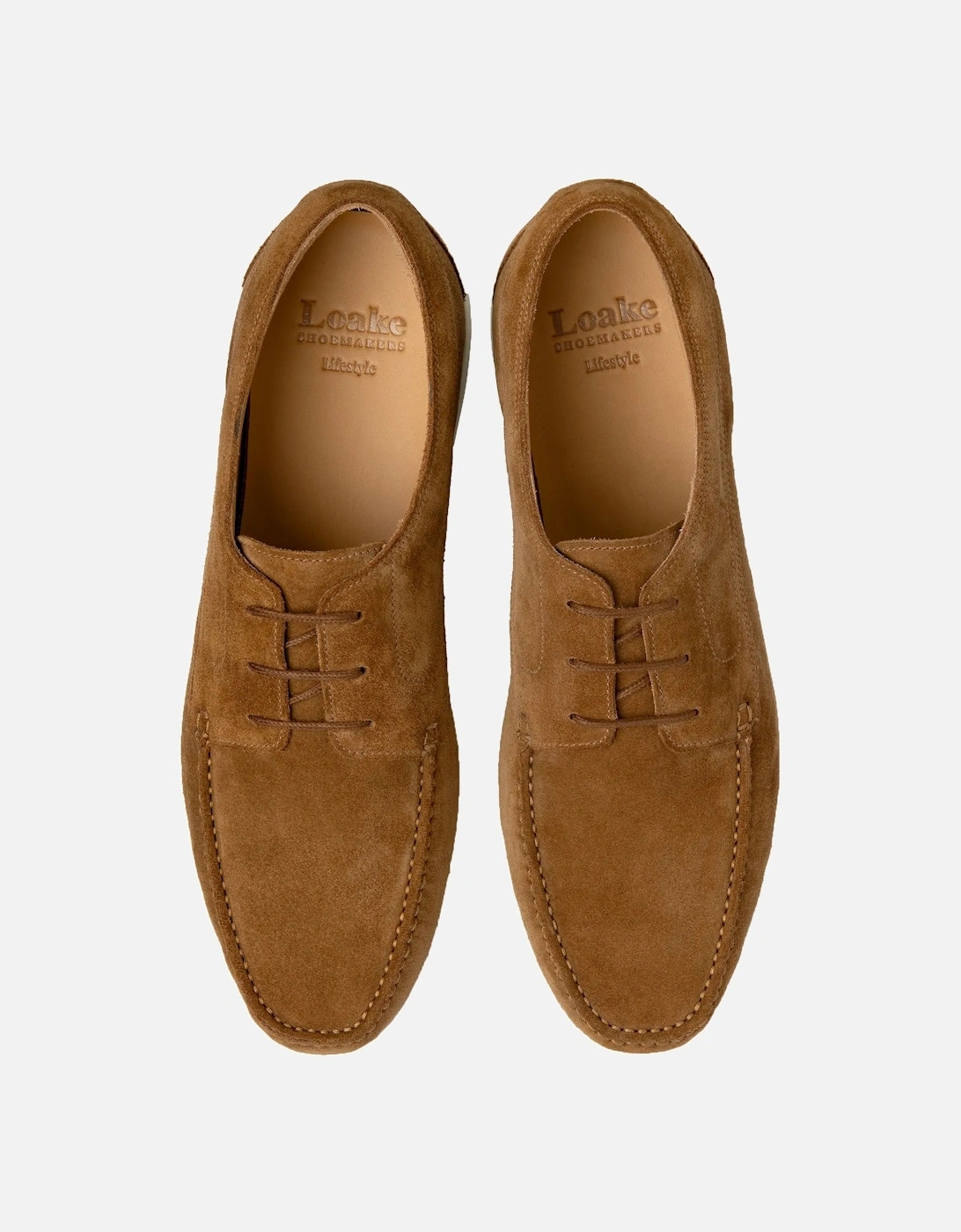 Men's Loake Sardinia Casual Shoe Chestnut Suede - Brown - Size: 10