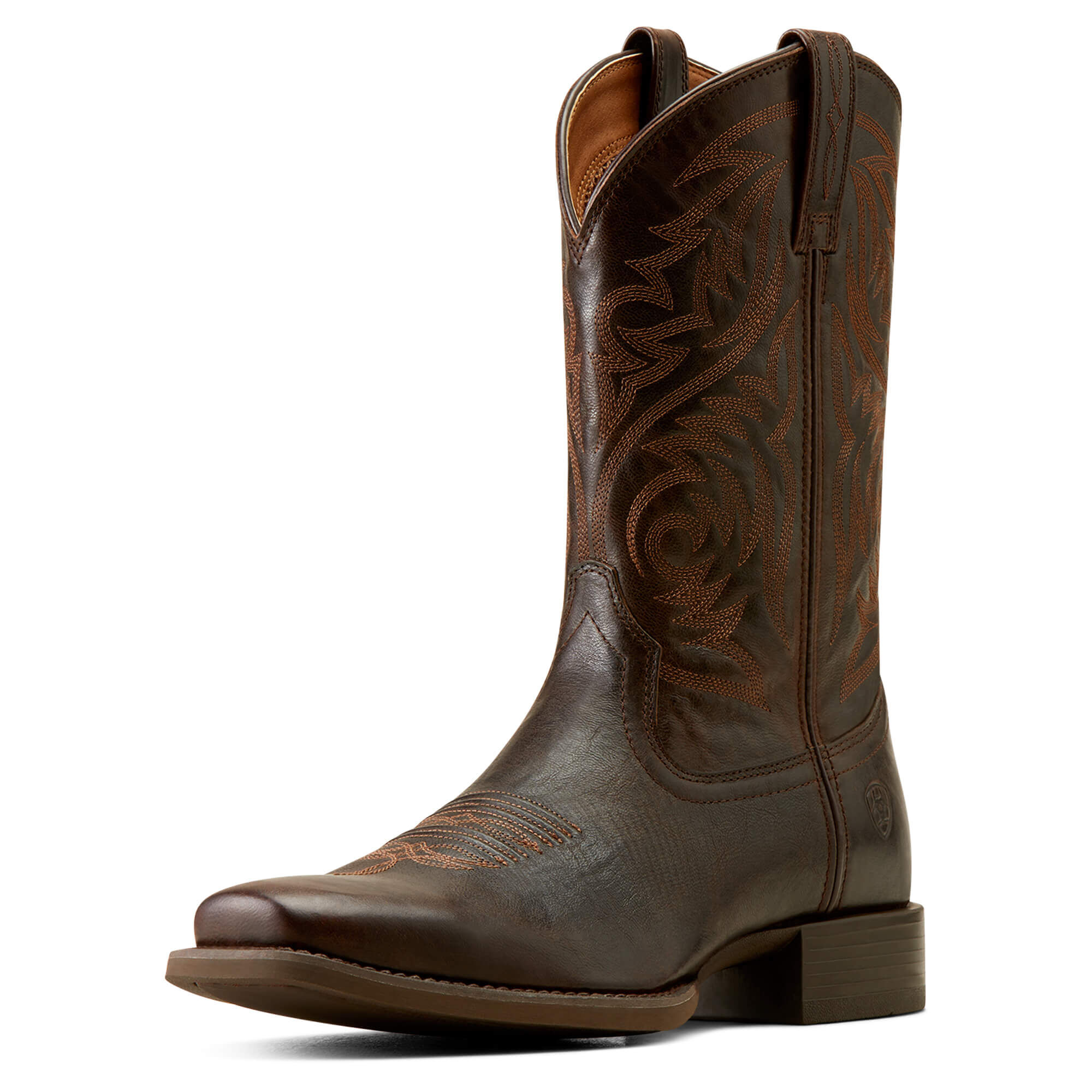 Men's Sport Herdsman Western Boots in Burnished Chocolate Leather, D Medium Width
