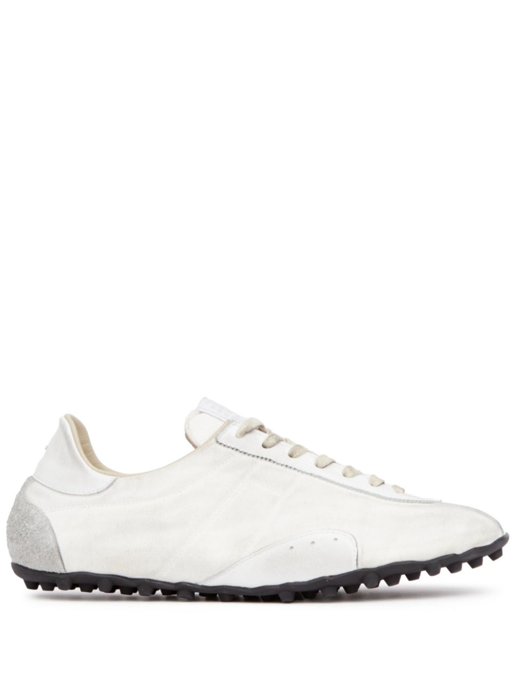 Drawstring low top sneakers - White
