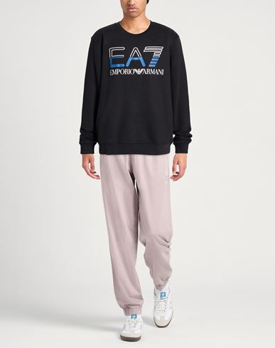Man Sweatshirt Black Size 3XL Cotton, Polyester