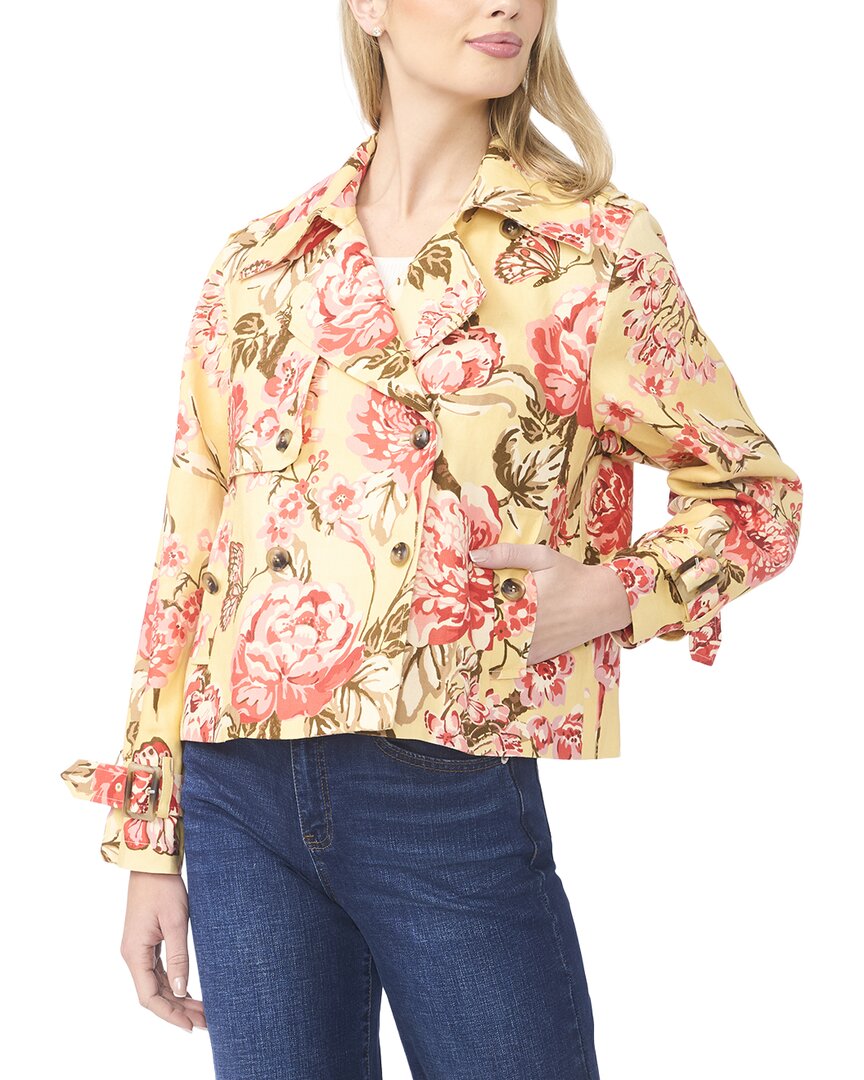 Leah Hip Length Linen Trench Coat