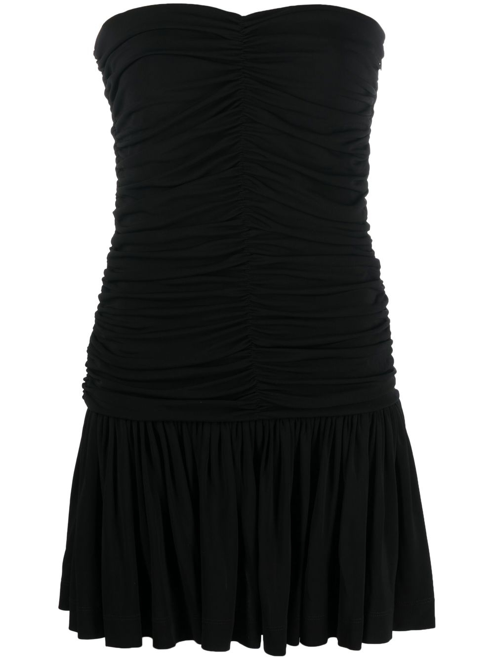 Strapless ruched dress - Black