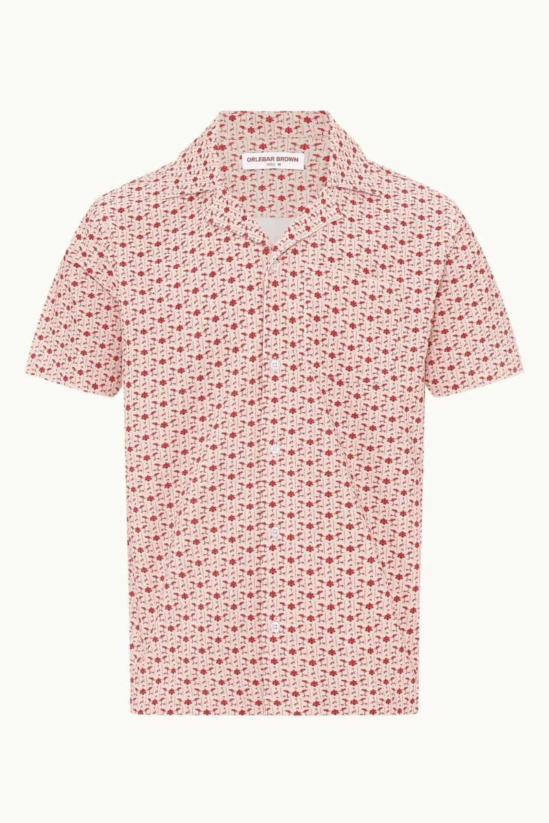 Printed Cotton Shirt — Red