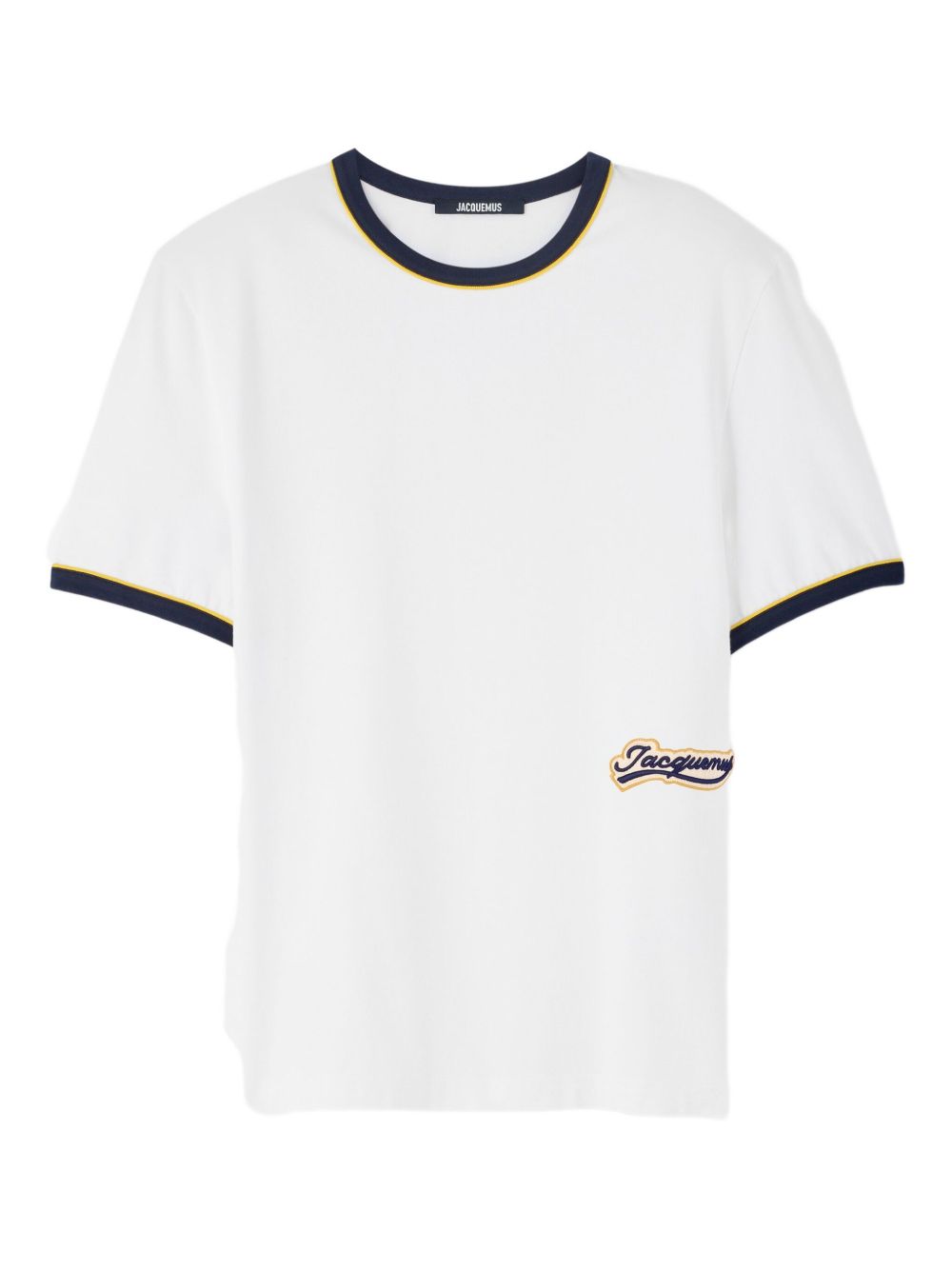Le Gio contrast-trimmed logo T-shirt - White