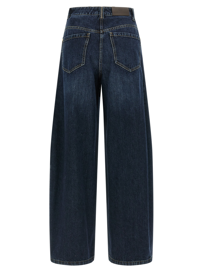 Wide Barrel Full Lenght Jeans Blue