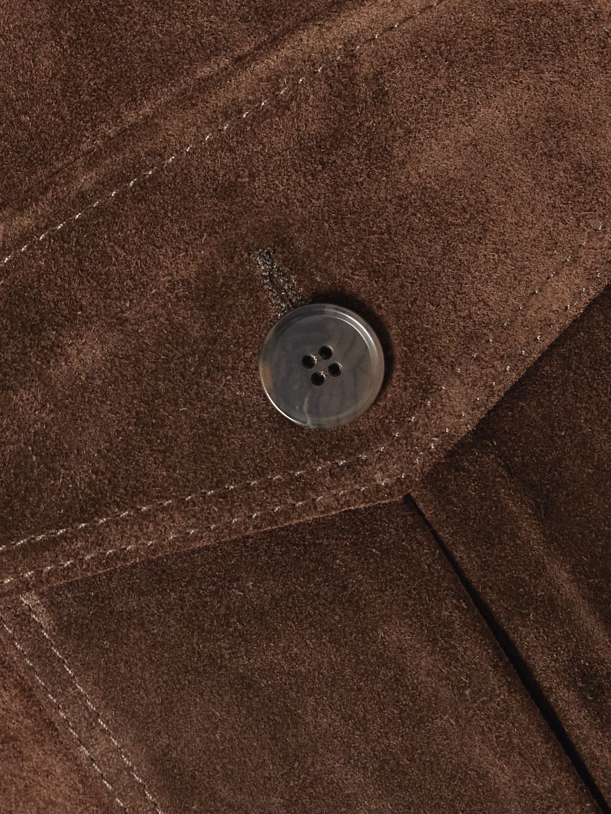 Helen Cropped Suede Jacket - Brown