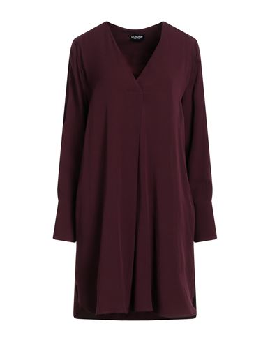 Woman Mini dress Burgundy Size 12 Acetate, Viscose