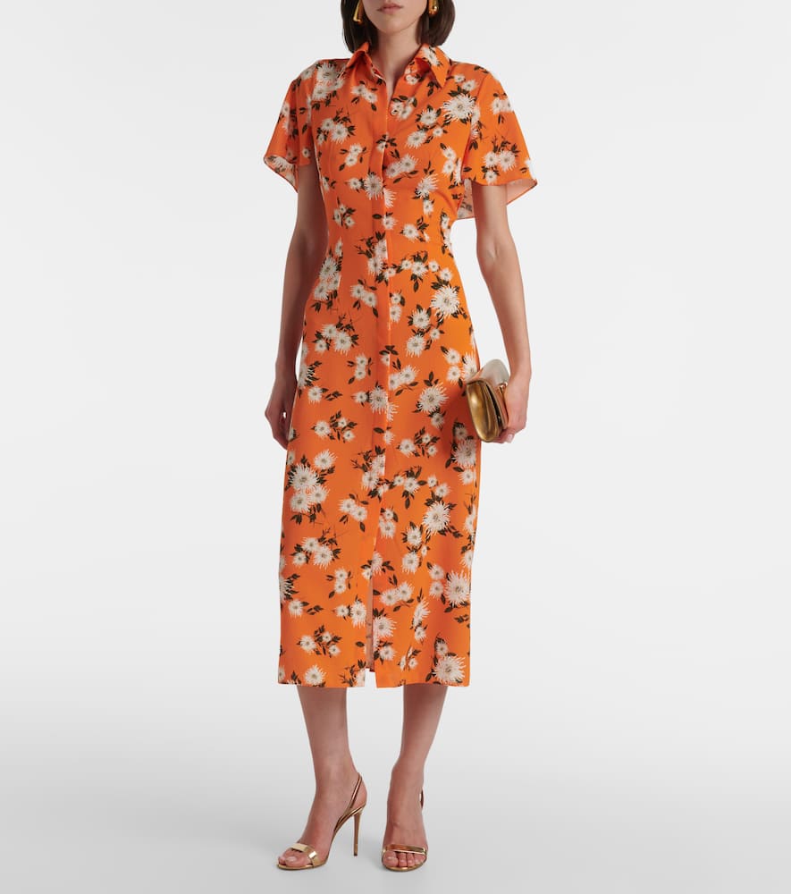 Florencia floral crêpe georgette shirtdress