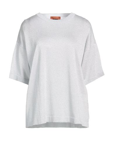 Woman Sweater Silver Size 10 Viscose, Metallic fiber