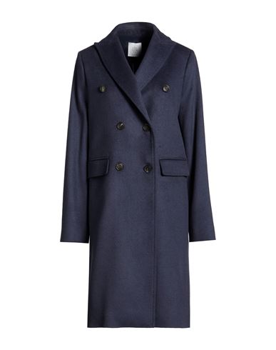 Woman Coat Midnight blue Size 6 Wool