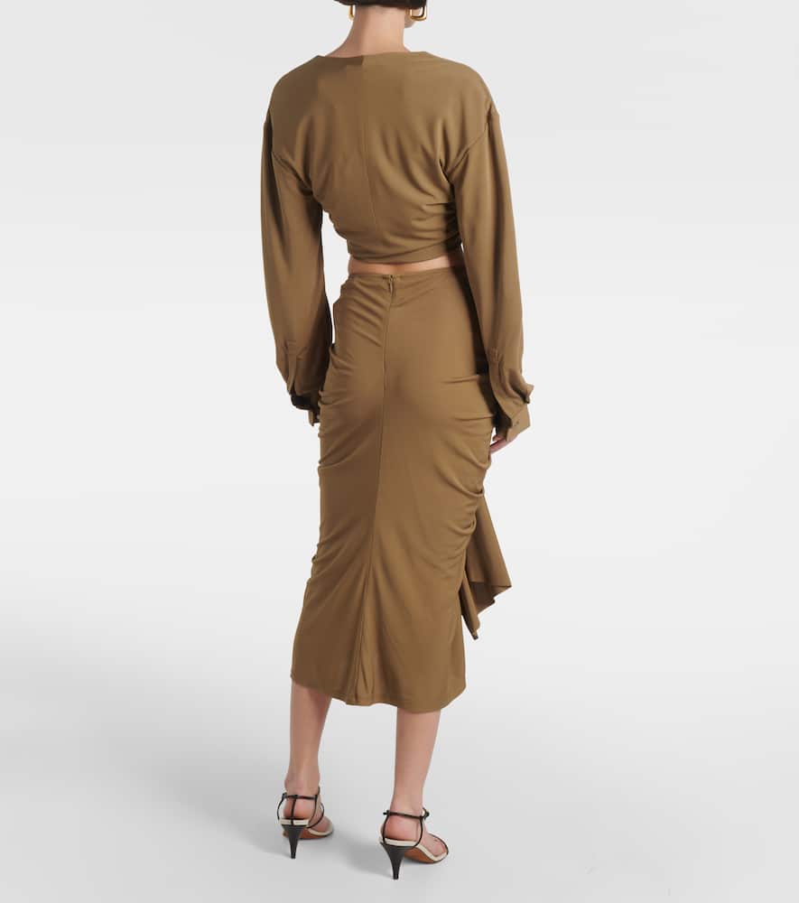 Christopher Esber Vivenda jersey crop top