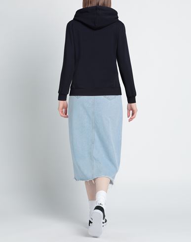 Woman Sweatshirt Midnight blue Size M Cotton, Elastane