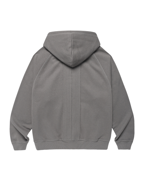 STITCH HOODIE ZIP-UP DEEP GREY