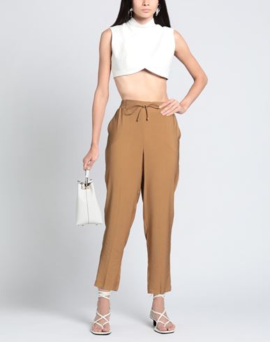 Woman Pants Camel Size 4 Rayon, Polyester