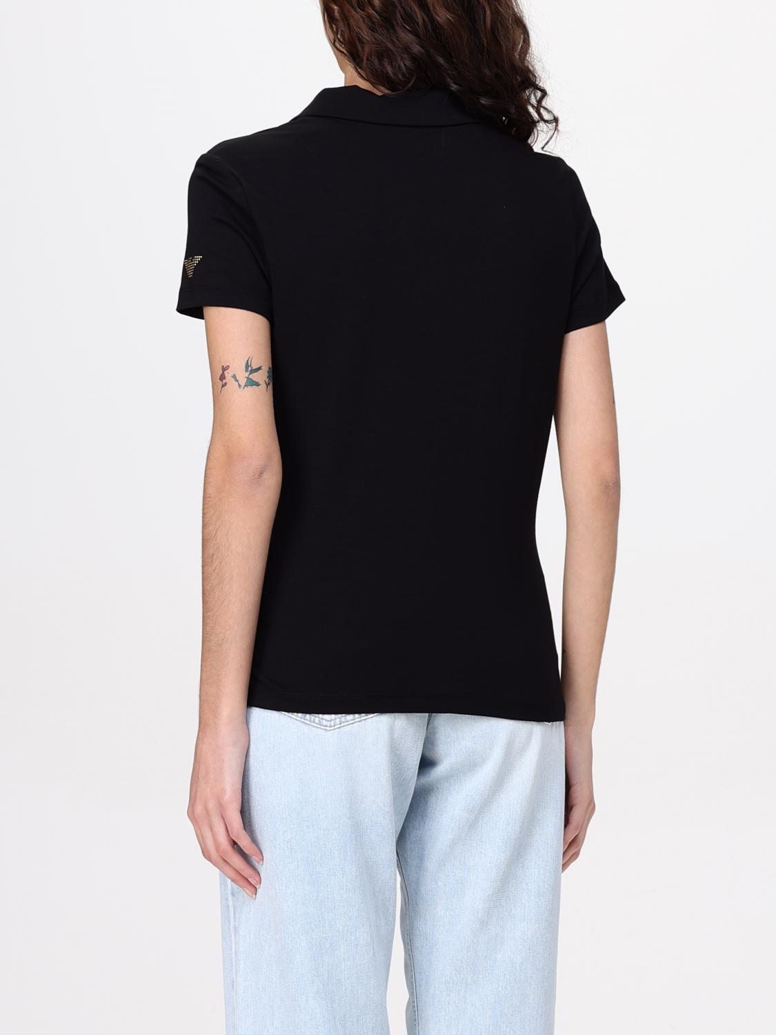 Polo Shirt EA7 Woman color Black