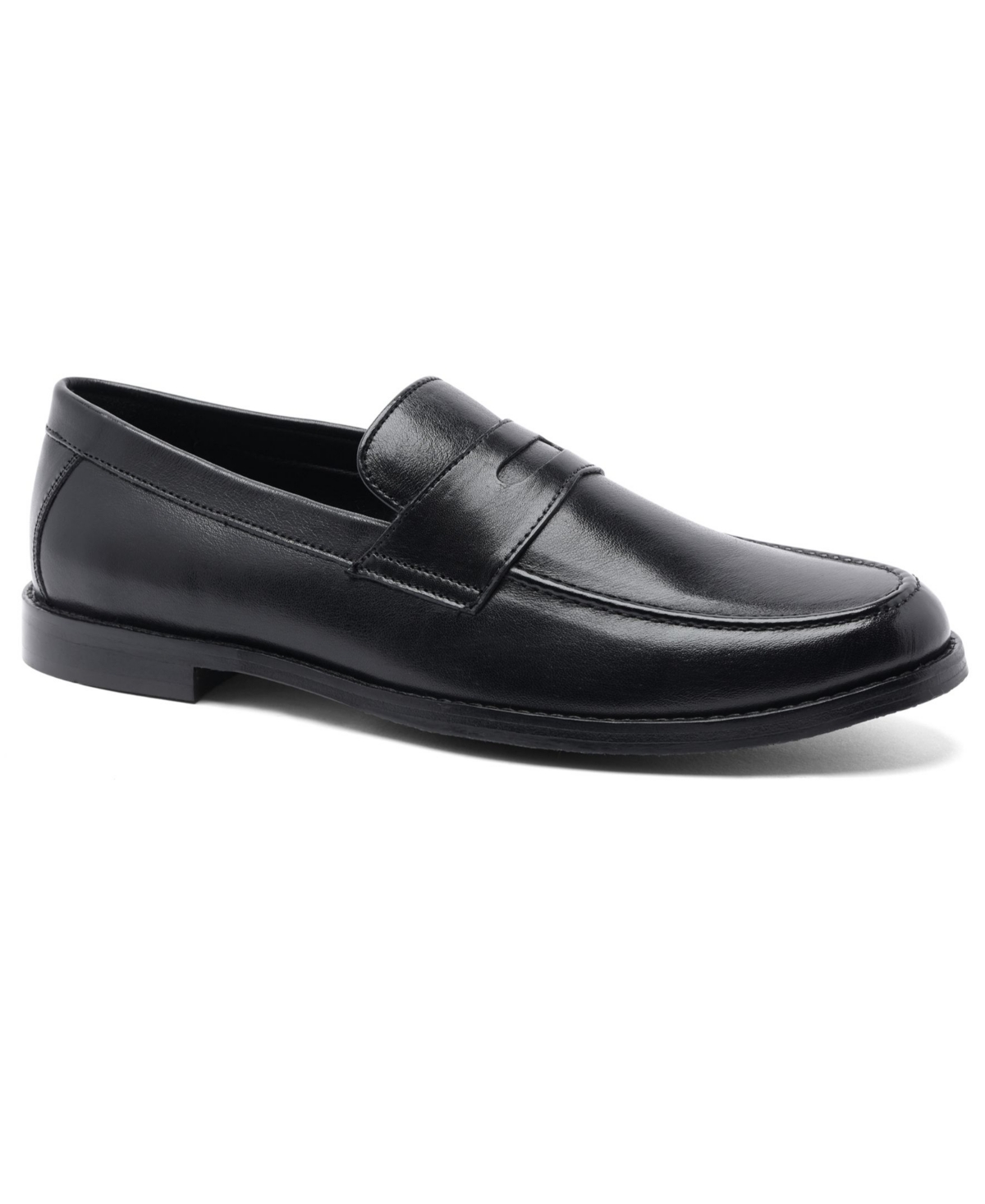 Men's Sherman Penny Loafer Slip-On Leather Shoe - Black