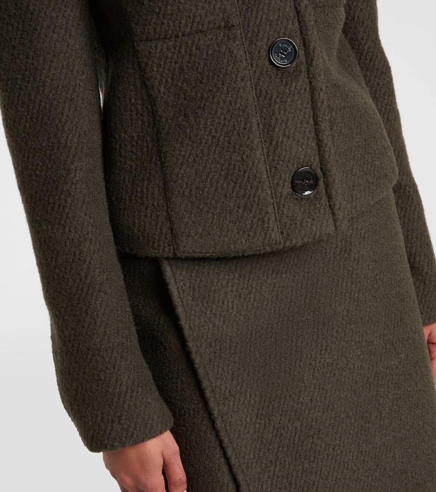 Kinsley wool-blend twill bouclé jacket