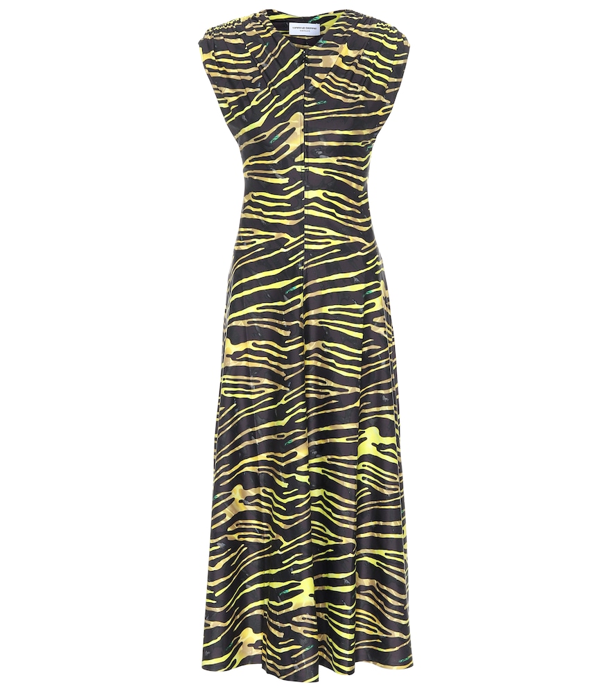 Zebra-print jersey maxi dress