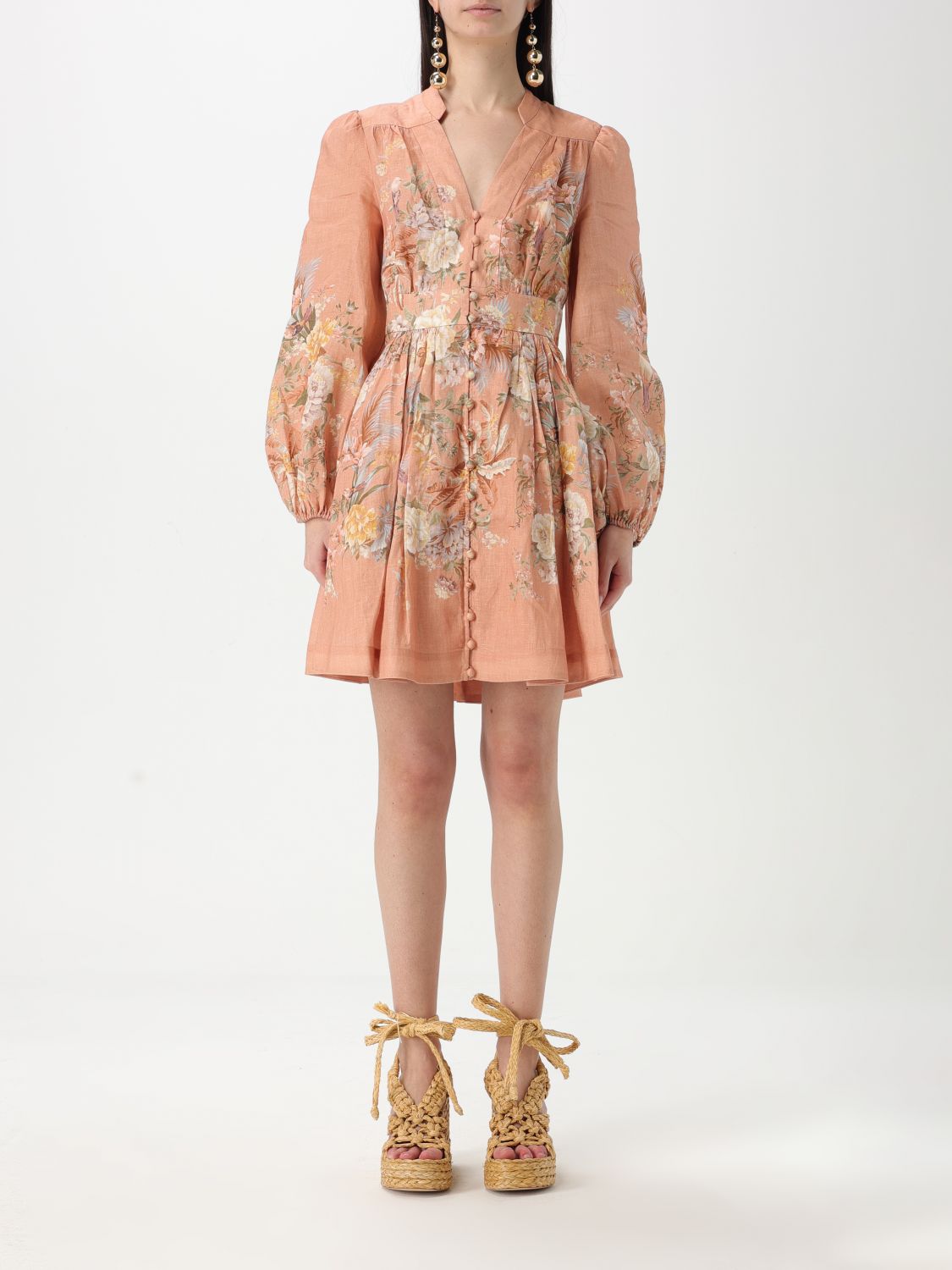 Tallow Plunge mini dress - Pink