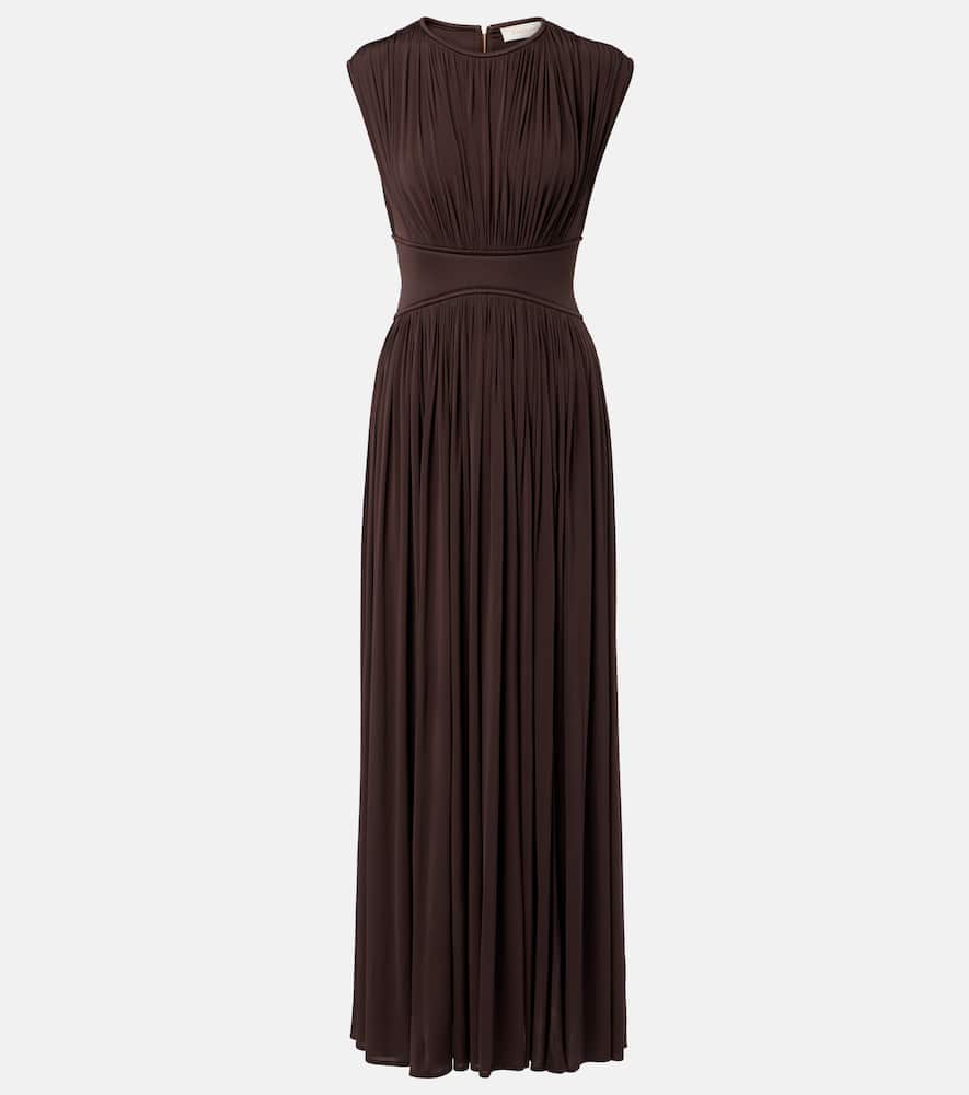Illuminate gathered maxi dress