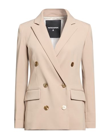 Essential Woman Blazer Beige Size 4 Polyester, Elastane