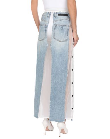 Ben Taverniti Unravel Project Woman Maxi skirt Blue Size 24 Cotton, Polyamide