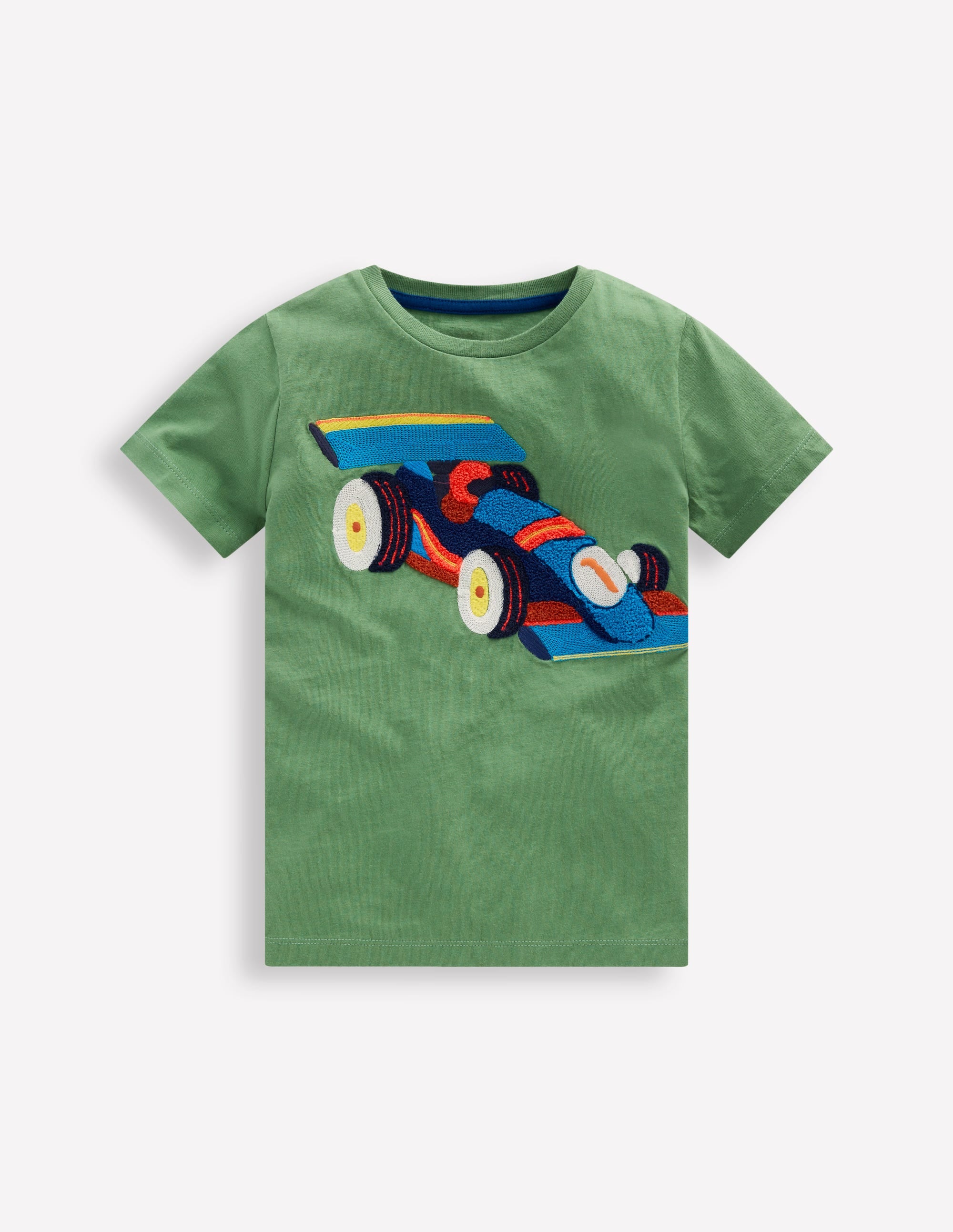 Boys Short Sleeve Appliqué T-shirt in Green | Size 2-3 Years