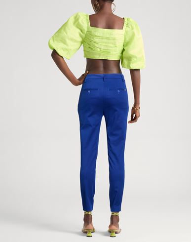Woman Pants Blue Size 27 Modal, Cotton, Elastane