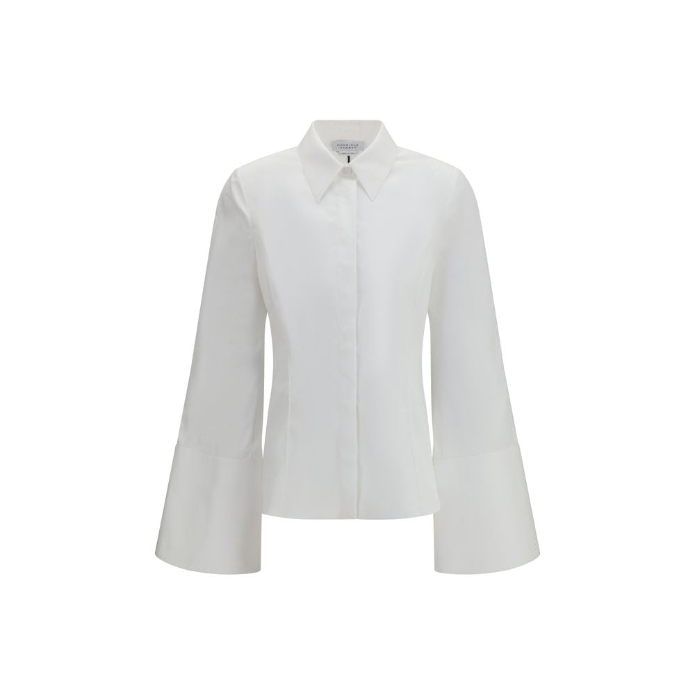 Fitted Cotton Blouse — White