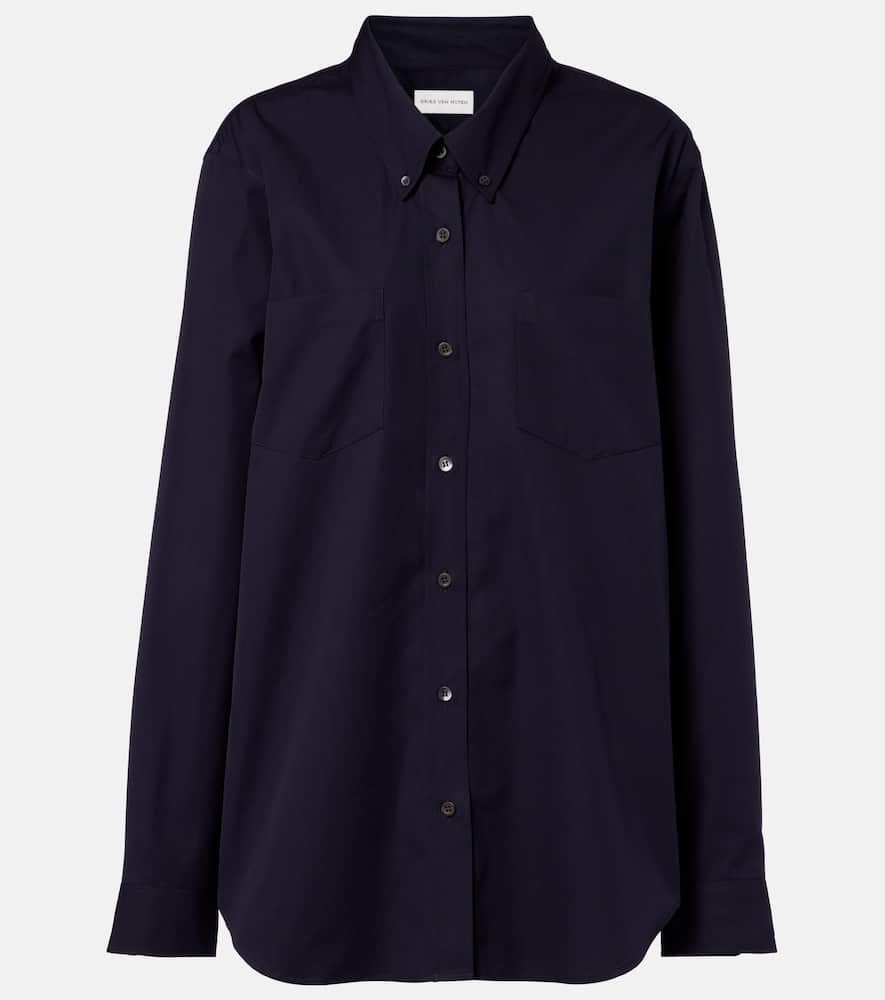 Oversized cotton poplin shirt