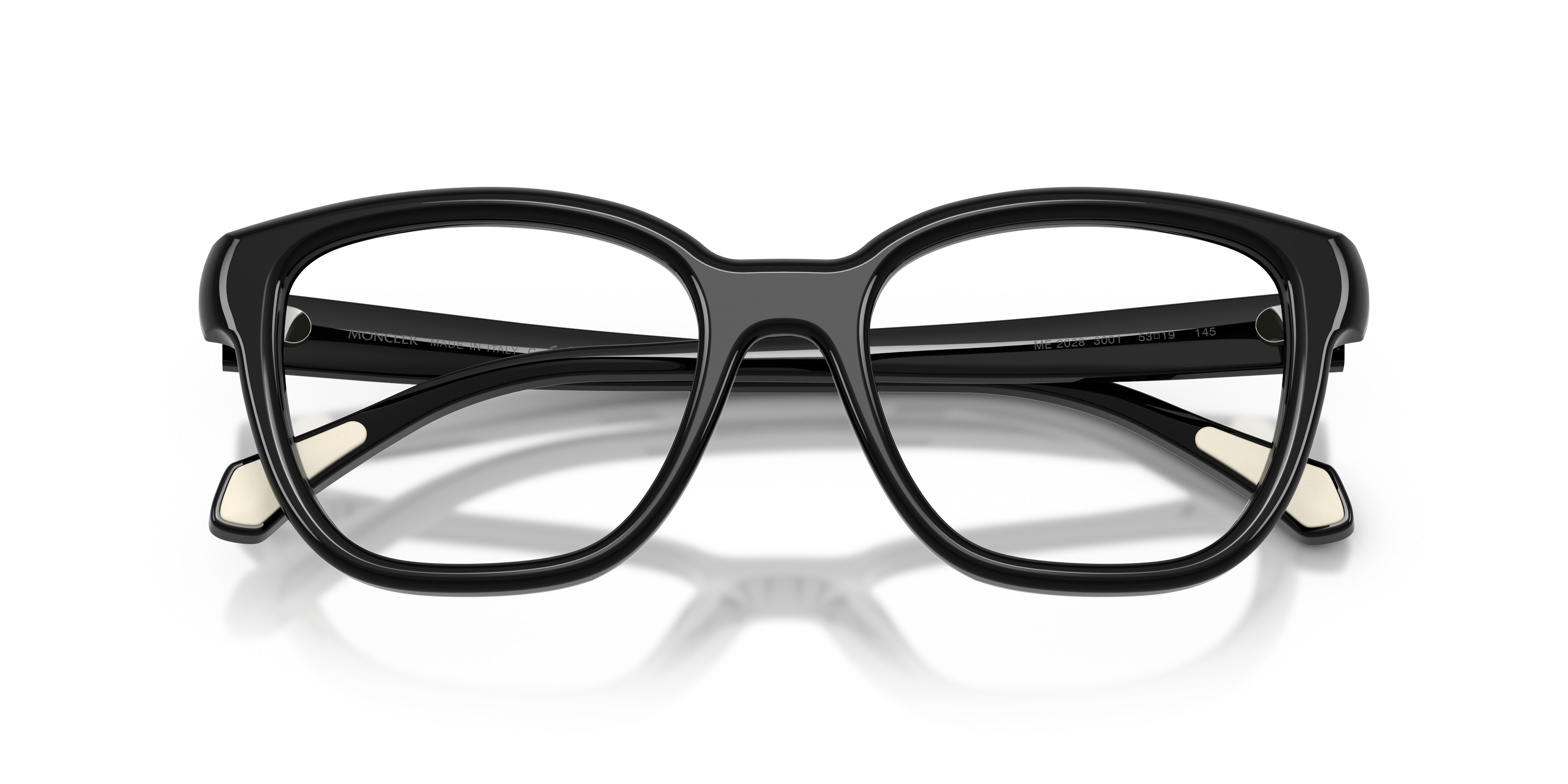 Moncler Mujer Moncler ME2028 3001 Monturas ópticas Acetato Negro Transparente Pillow Norma