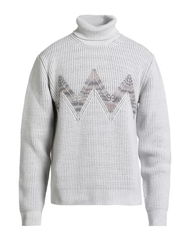 Man Turtleneck Light grey Size L Wool