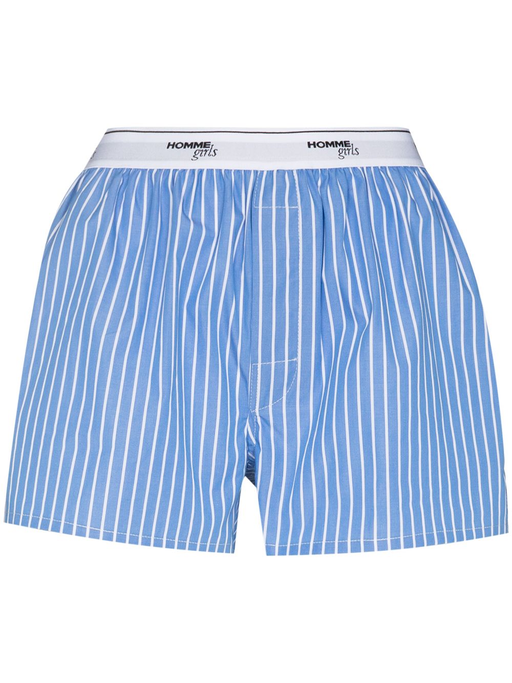 Logo-waistband striped boxers - Blue
