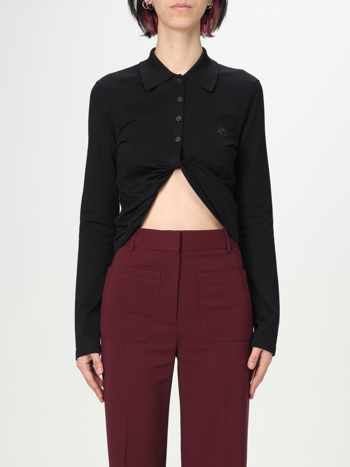 Polo Shirt COURRÈGES Woman color Black