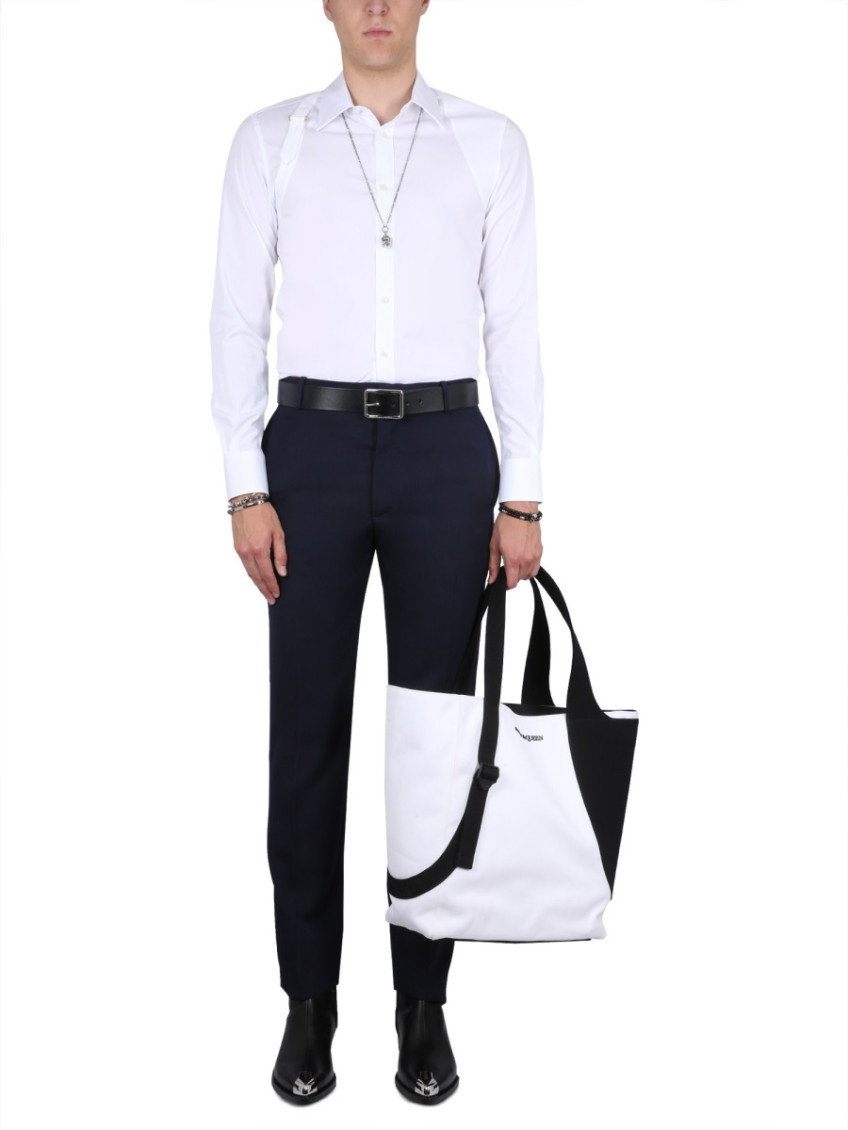 Navy Blue Slim Pants