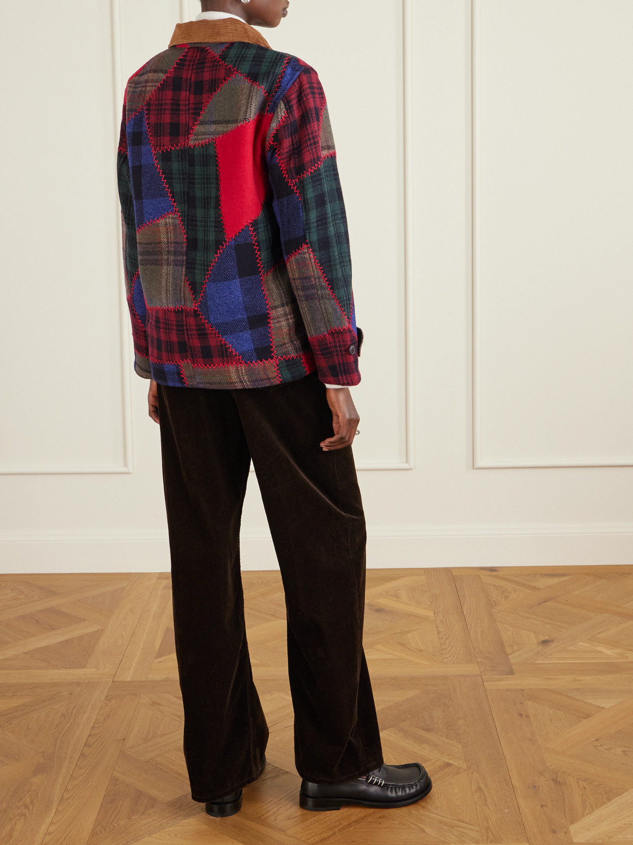 Patchwork Wool-blend Coat - Multi