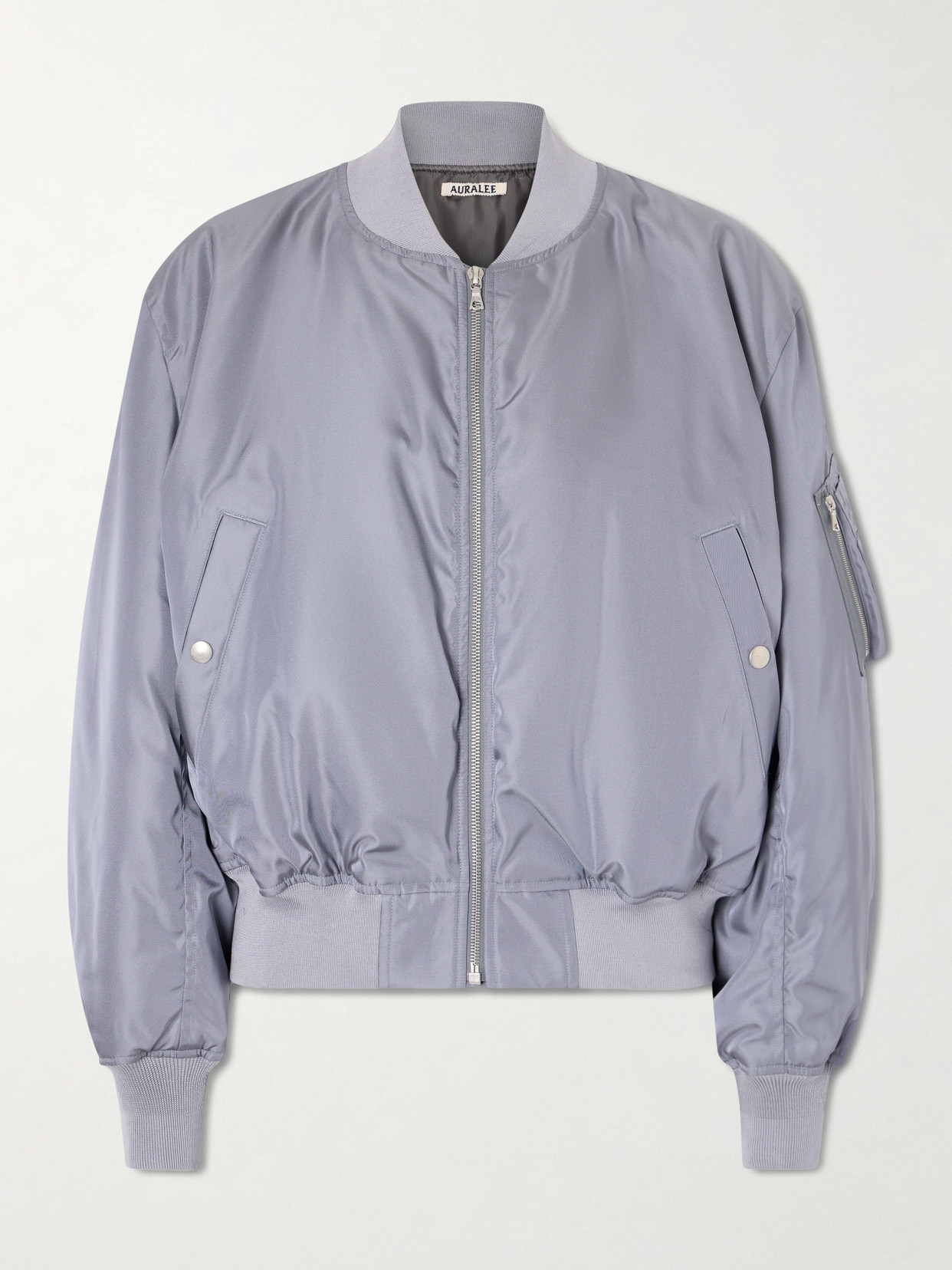 Silk-twill Bomber Jacket - Blue