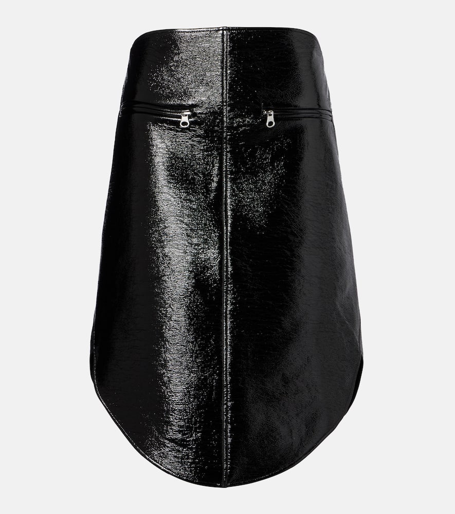 Courrèges Faux leather midi skirt