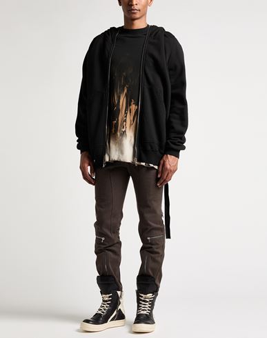 Man Sweatshirt Black Size S Cotton