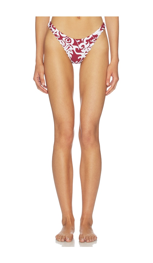 Miaou Rio Bikini Bottom in Red. - XS also in XXS, S, M