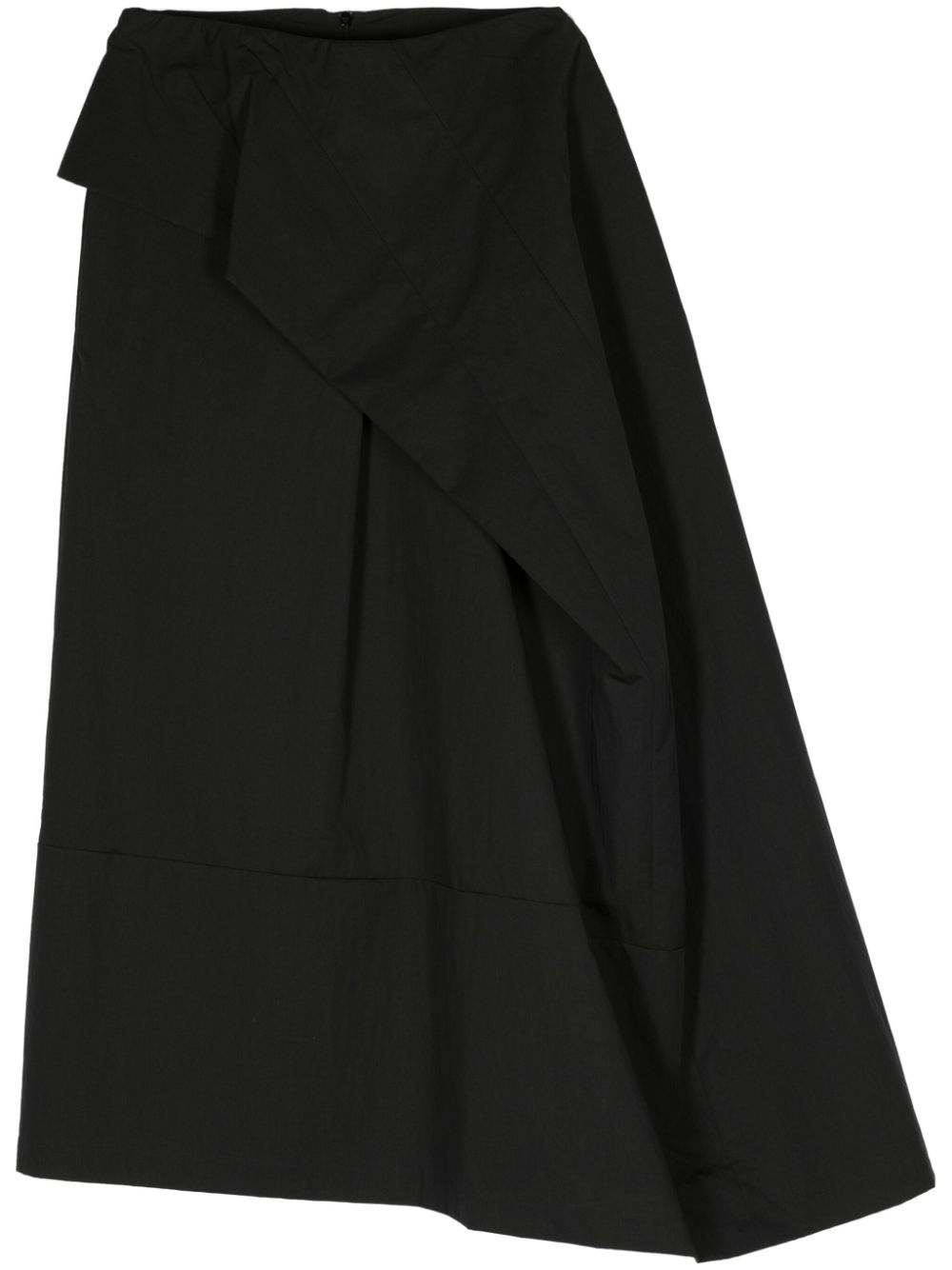 Sasha A-line midi skirt - Black