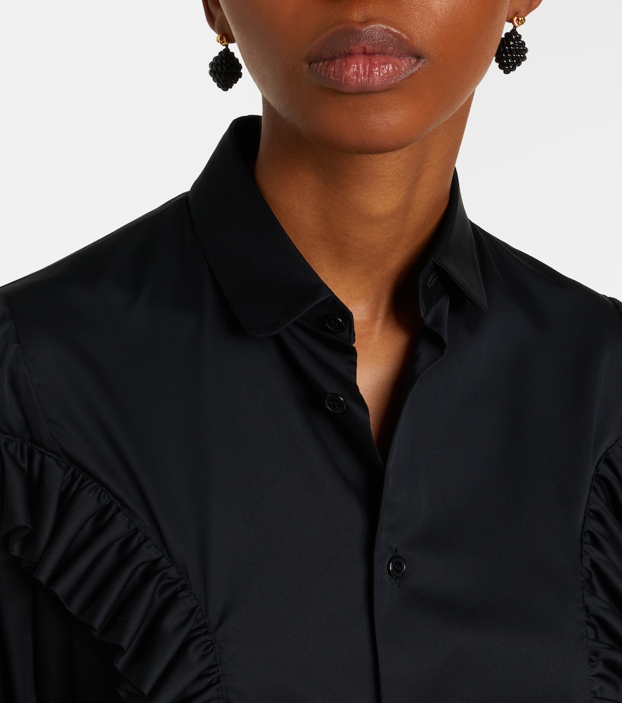 Ruffled cotton shirt