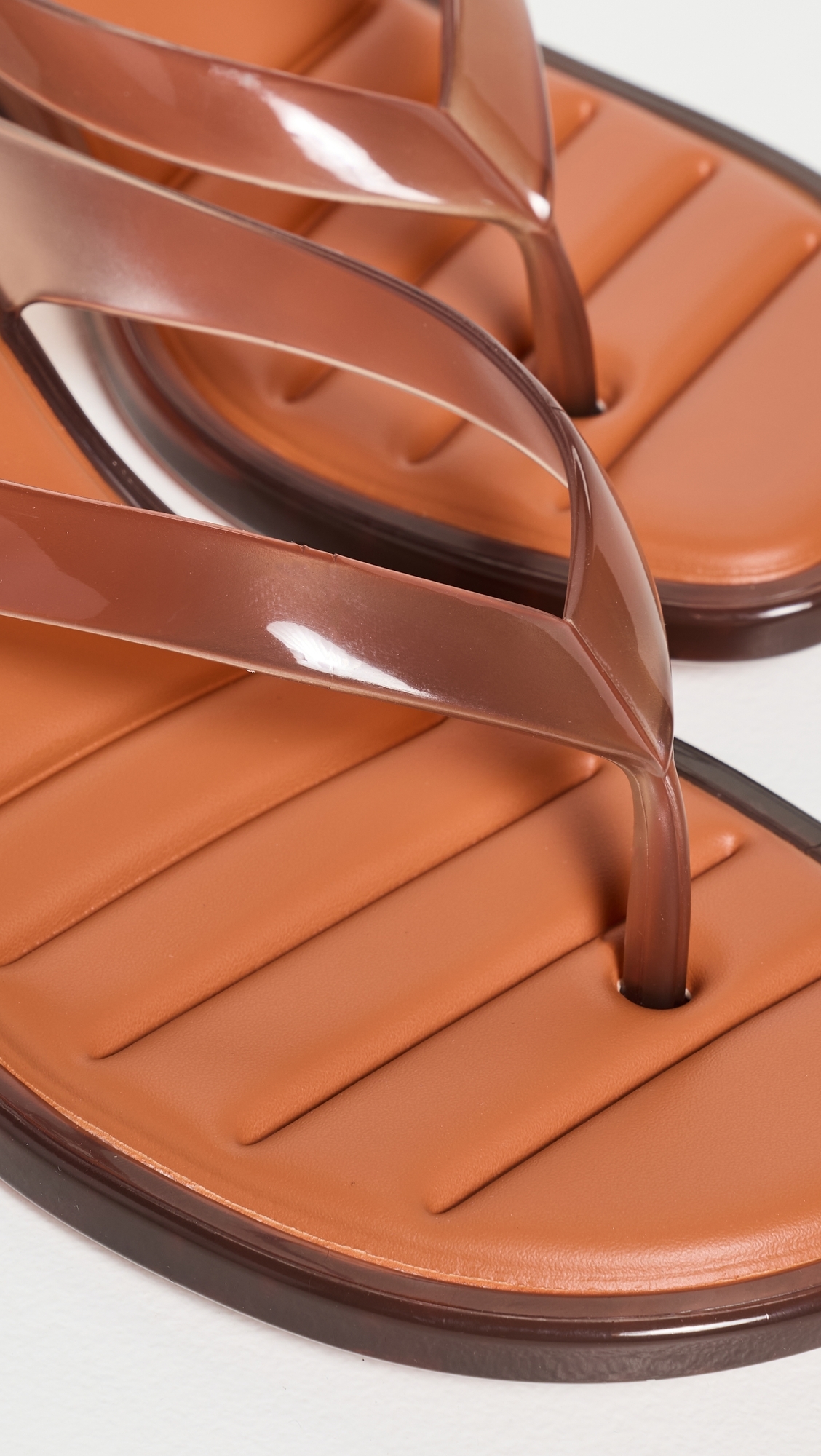Jelly Kitten Heel Flip Flops Brown