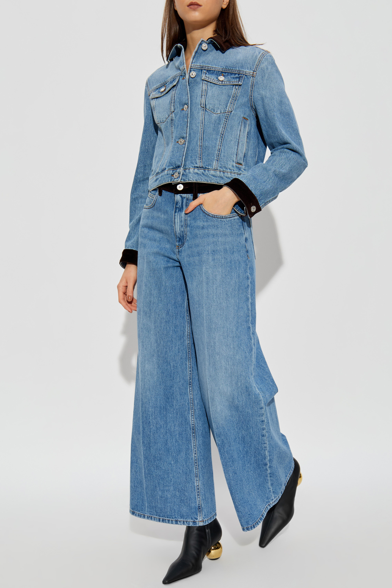 Wide-leg Jeans, Women's, Blue
