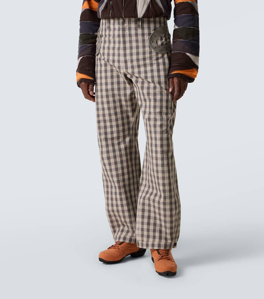 Fitz cotton-blend wide-leg pants