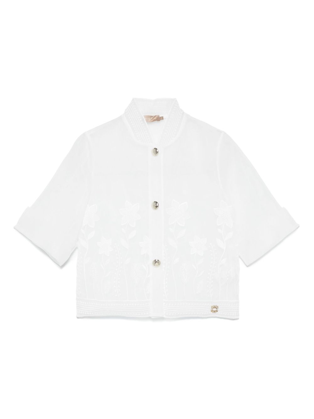 ELIE SAAB JUNIOR embroidered jacket - White