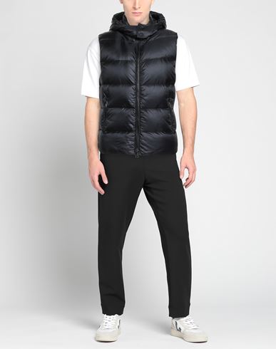 Man Vest Black Size 40 Polyamide