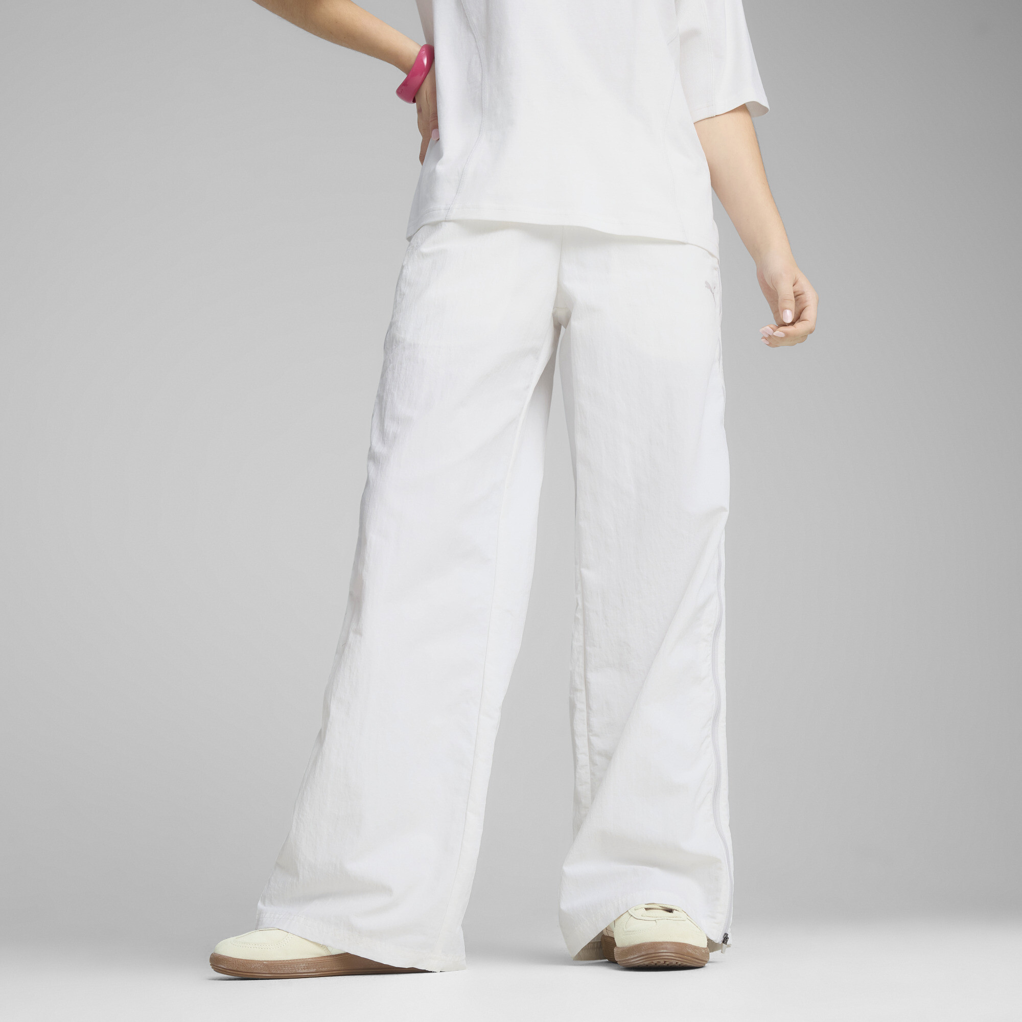 PUMA DARE TO Women's Relaxed Woven Zip-Off Pants in White