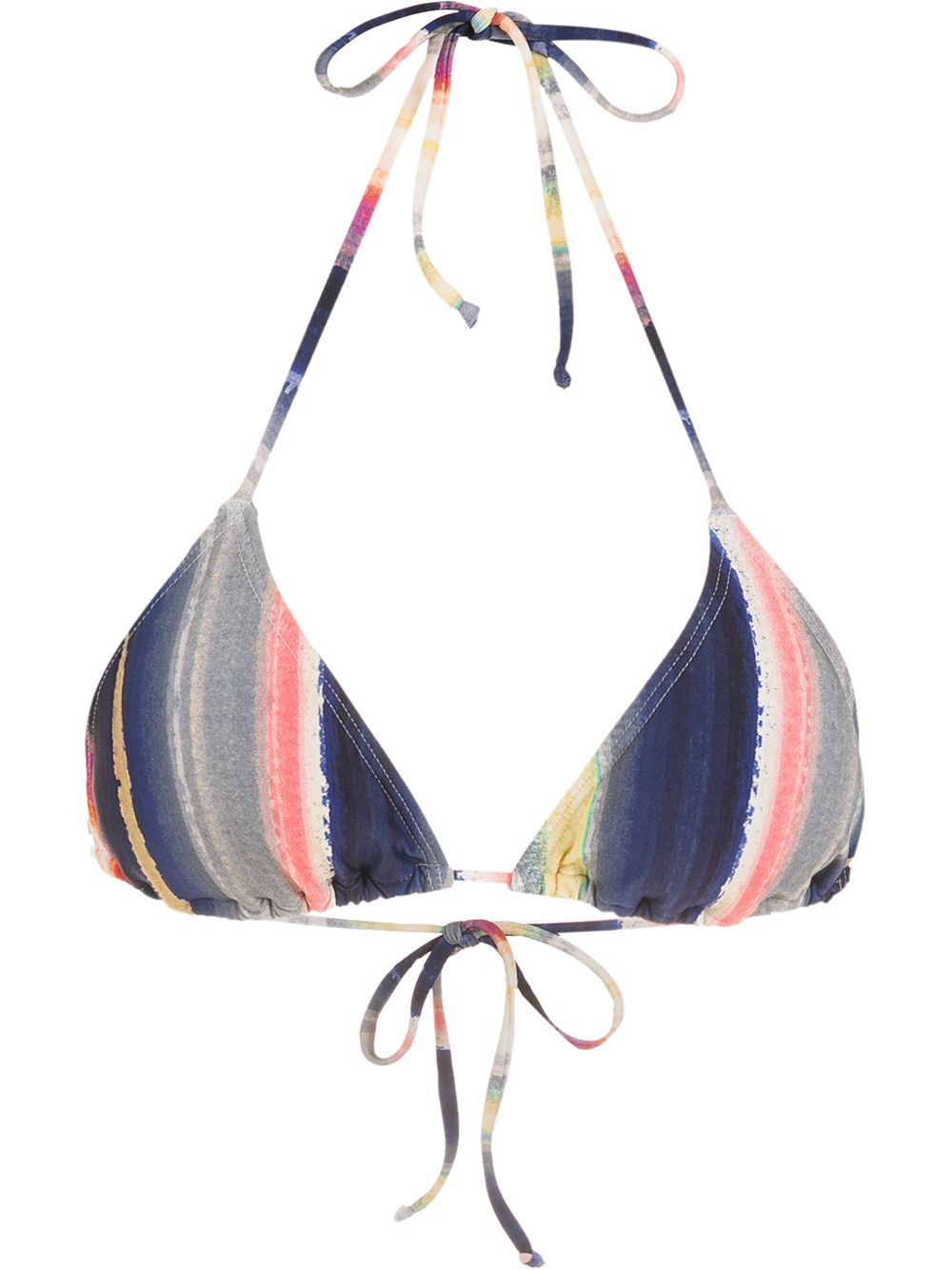 Ilana stripe-print bikini top - Multicolour