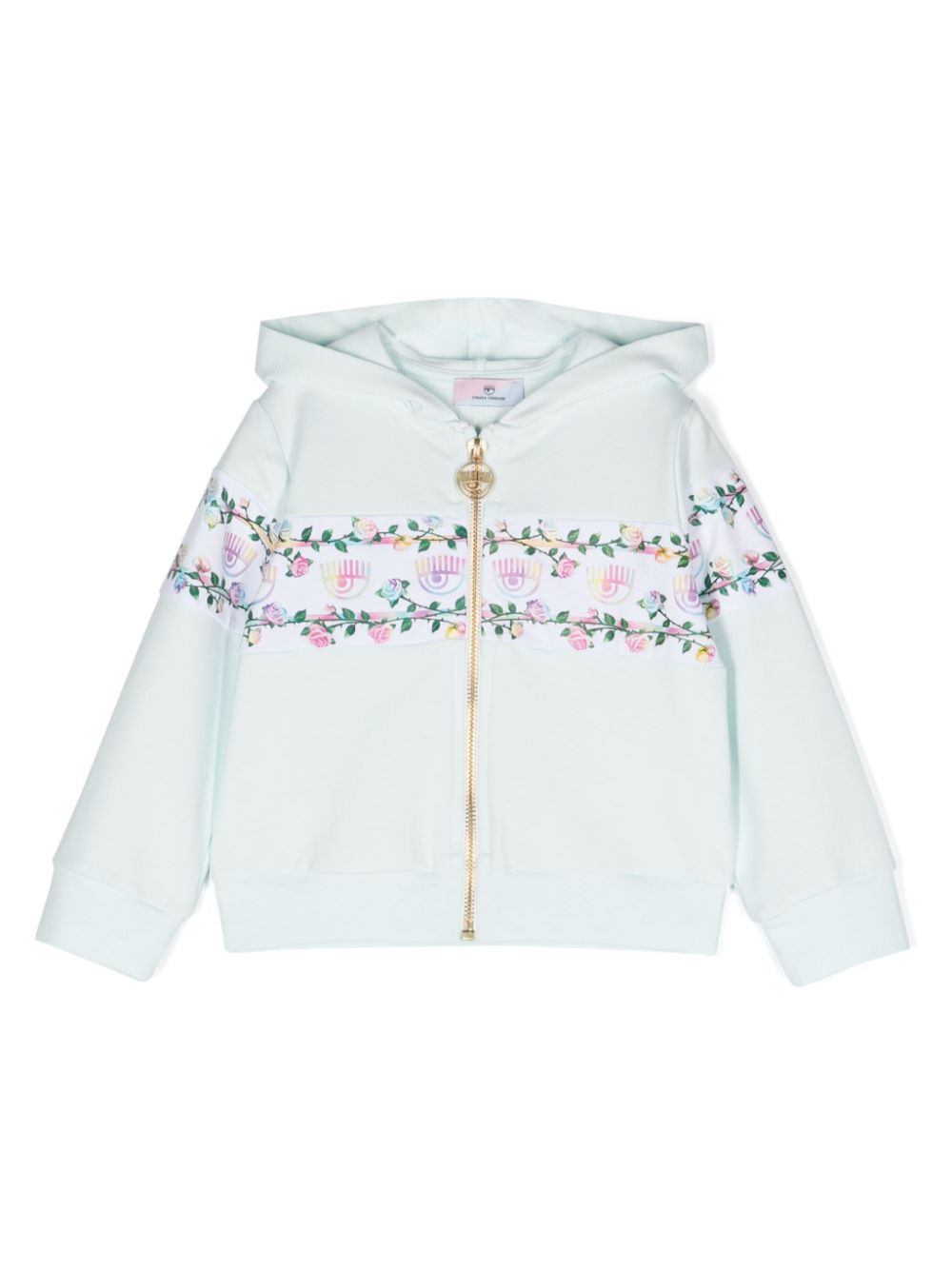 Floral-print track jacket - Blue